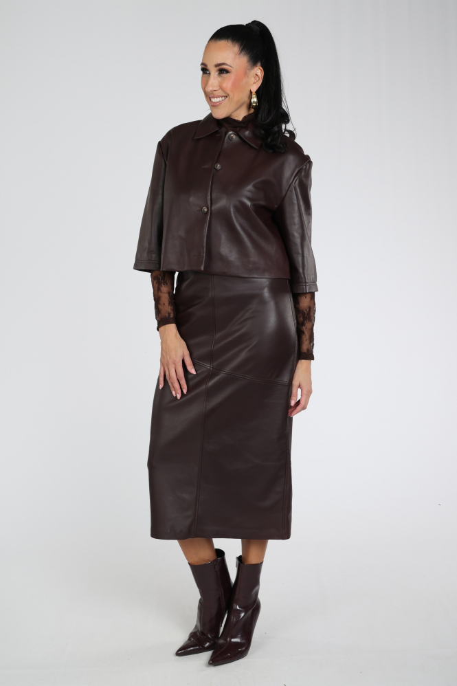 STUDIO AR by ARMA Hollis Leren blazer Rood