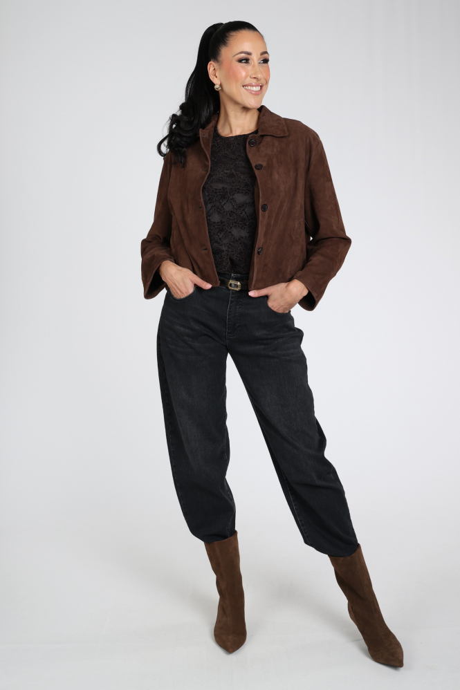 STUDIO AR by ARMA Elaine Suède blazer Bruin