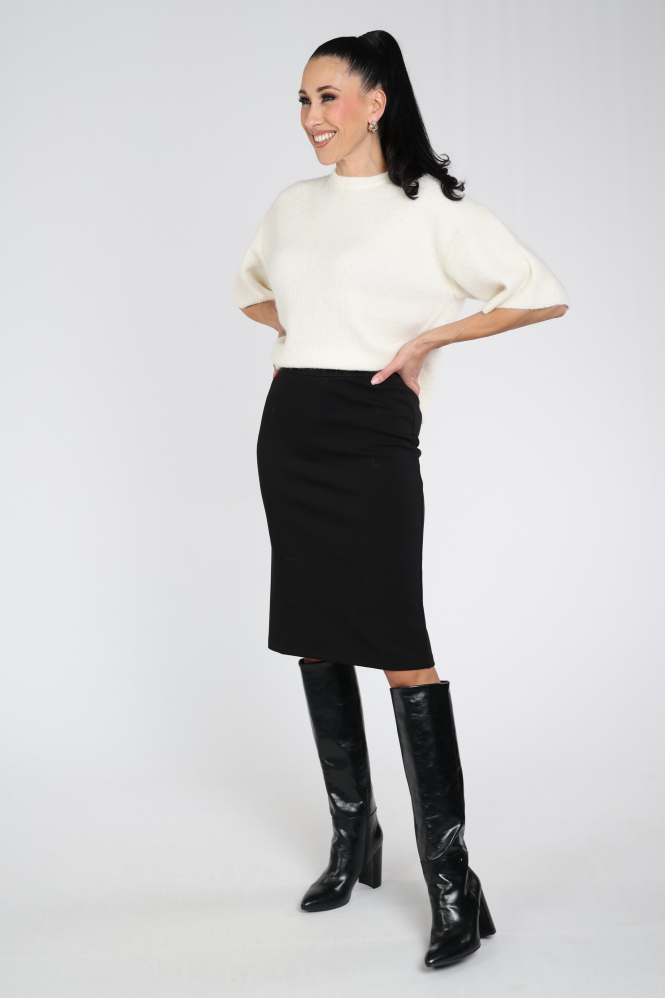 Haute L'Amitié hl10983  Rok recht kort Zwart