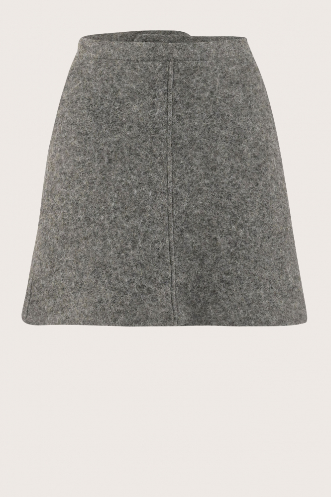 By-Bar lot skirt Rok recht kort Grijs