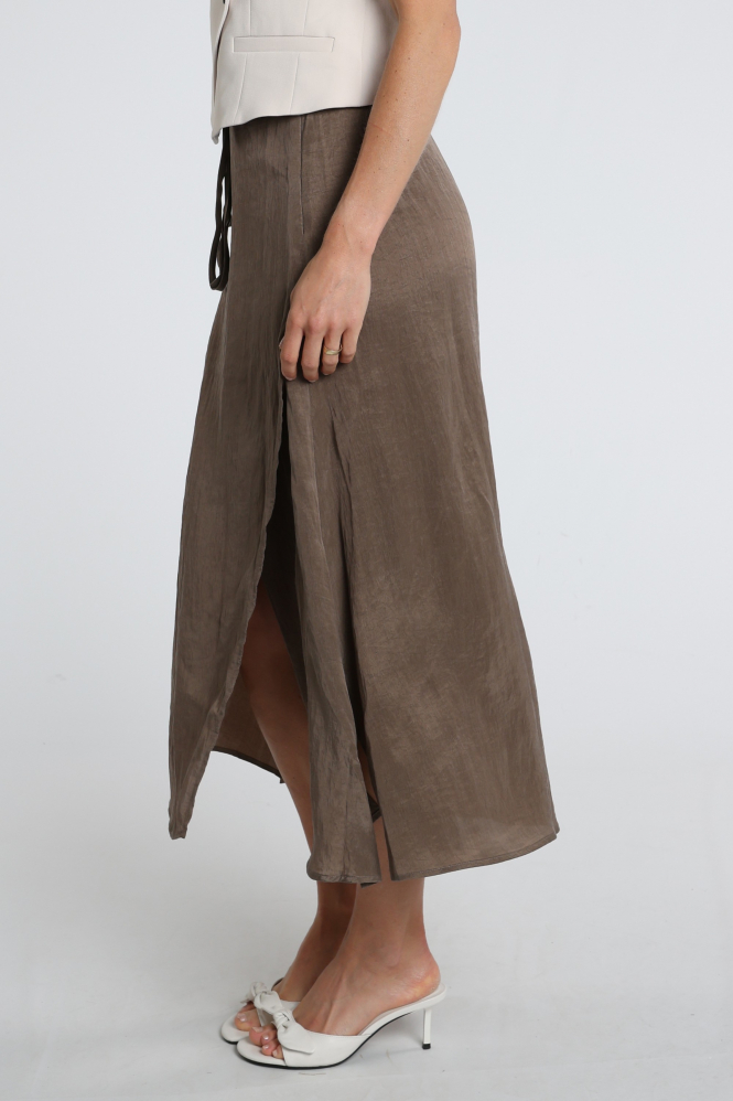 Yaya 01-401091-605 Rok recht kort Bruin
