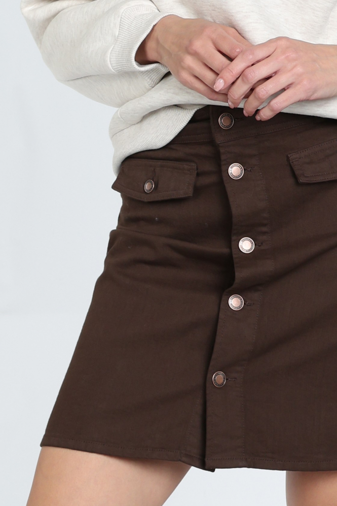 Geisha 66502-10 Rok recht kort Bruin