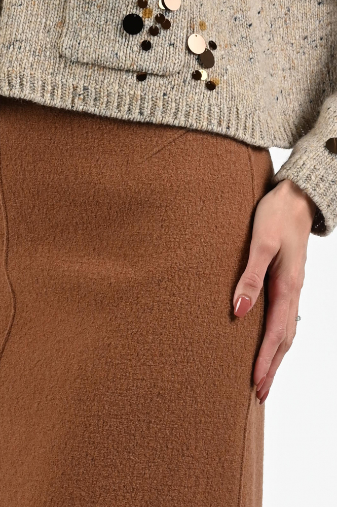 Oui 79363 Rok recht kort Bruin