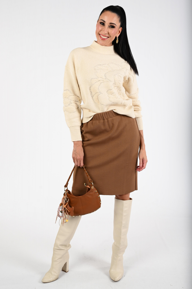 FABER 74601 Rok recht kort Bruin