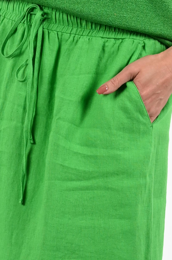 KYRA Maj-s25 Rok recht kort Groen