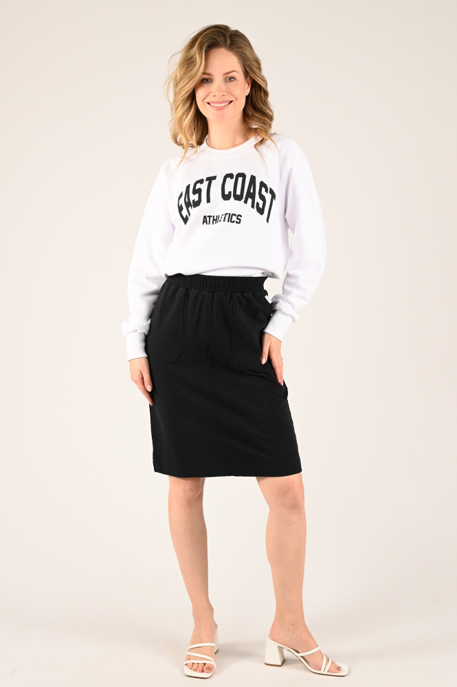 Penn & Ink S24F1442 Rok recht kort Blauw