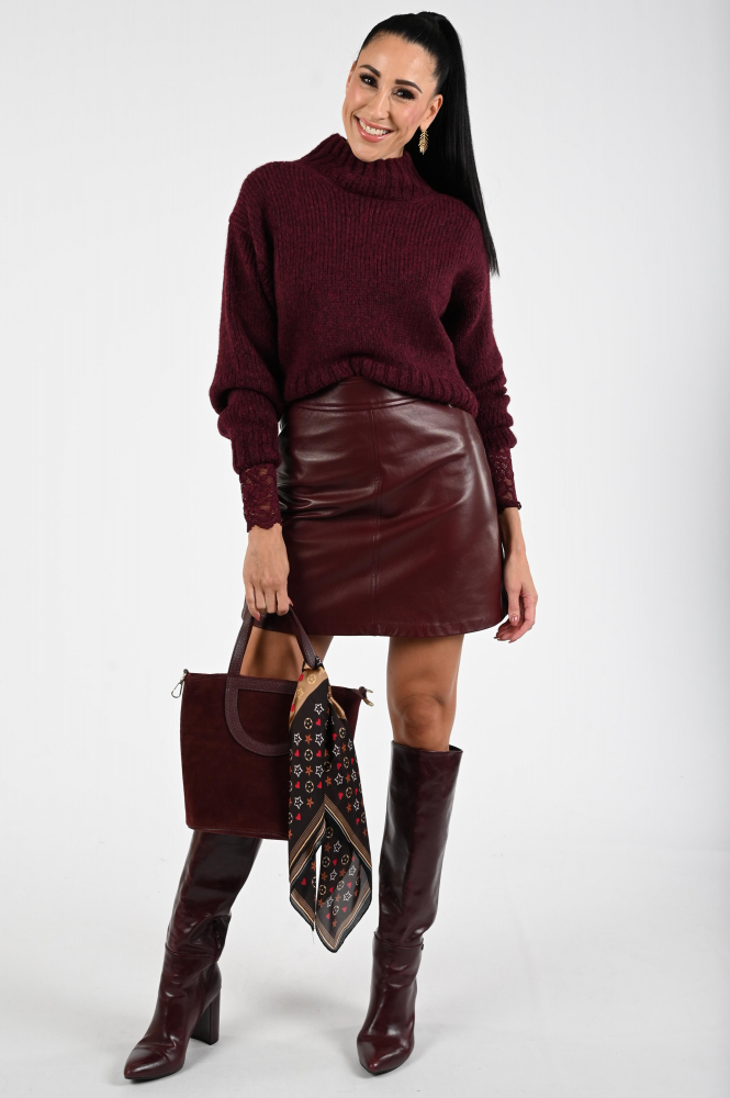 Marc Cain ZC 71.01 L01 Rok recht kort Rood