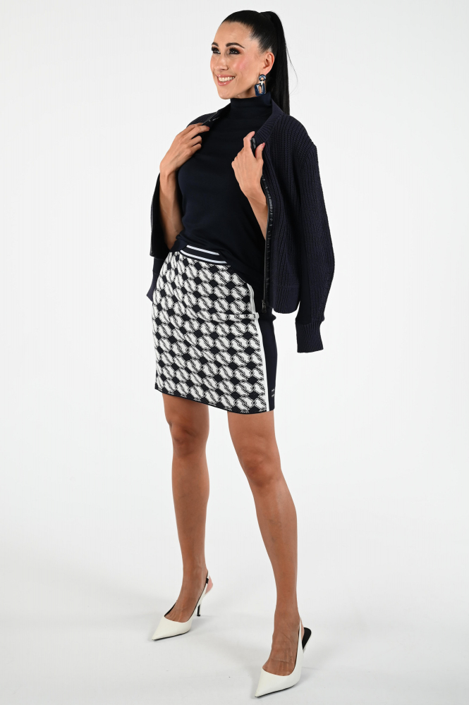 Marc Cain ZS 71.02 M14 Rok recht kort Blauw