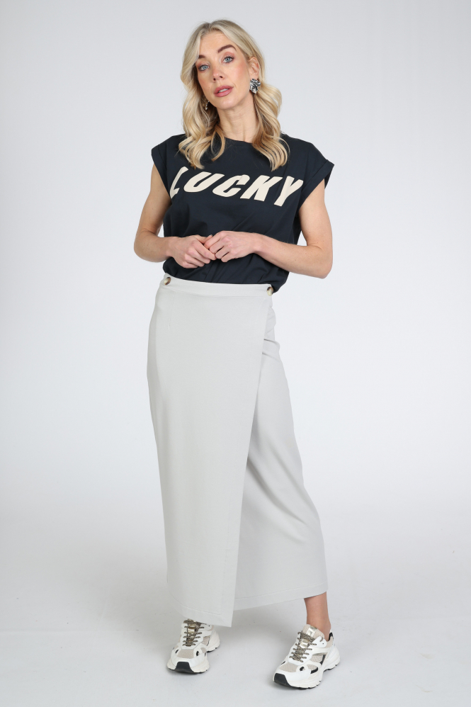 Penn & Ink S26T1247 Rok recht lang Grijs