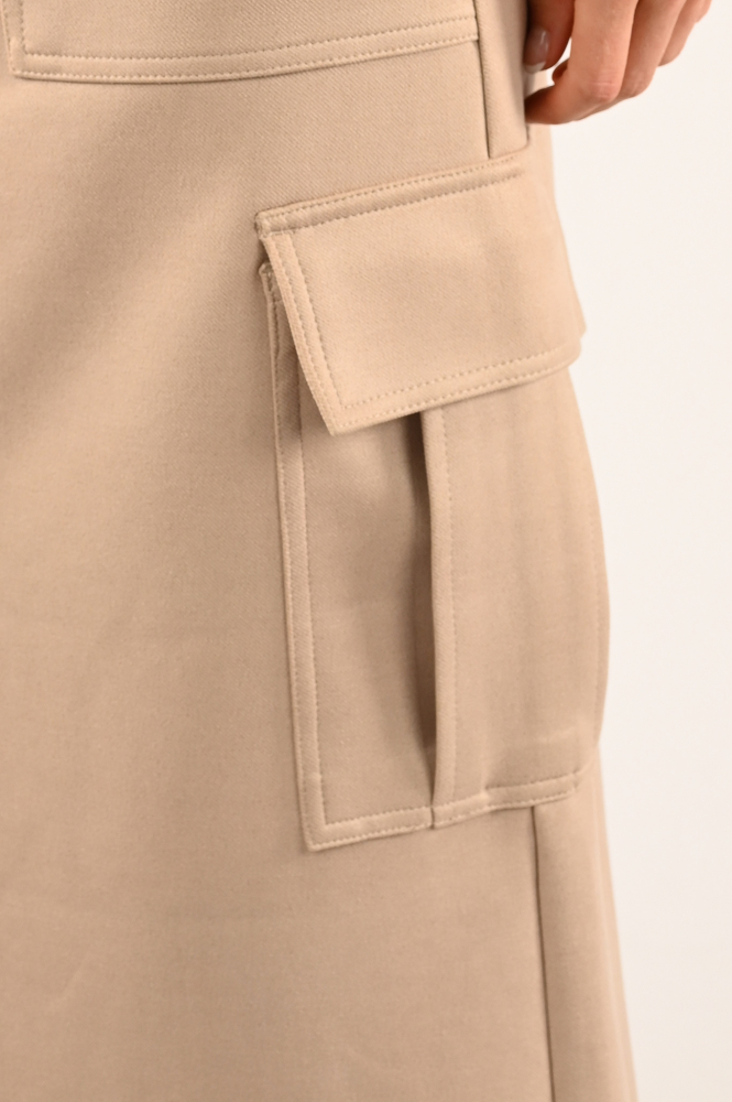 Nukus FW240715 Rok recht lang Beige