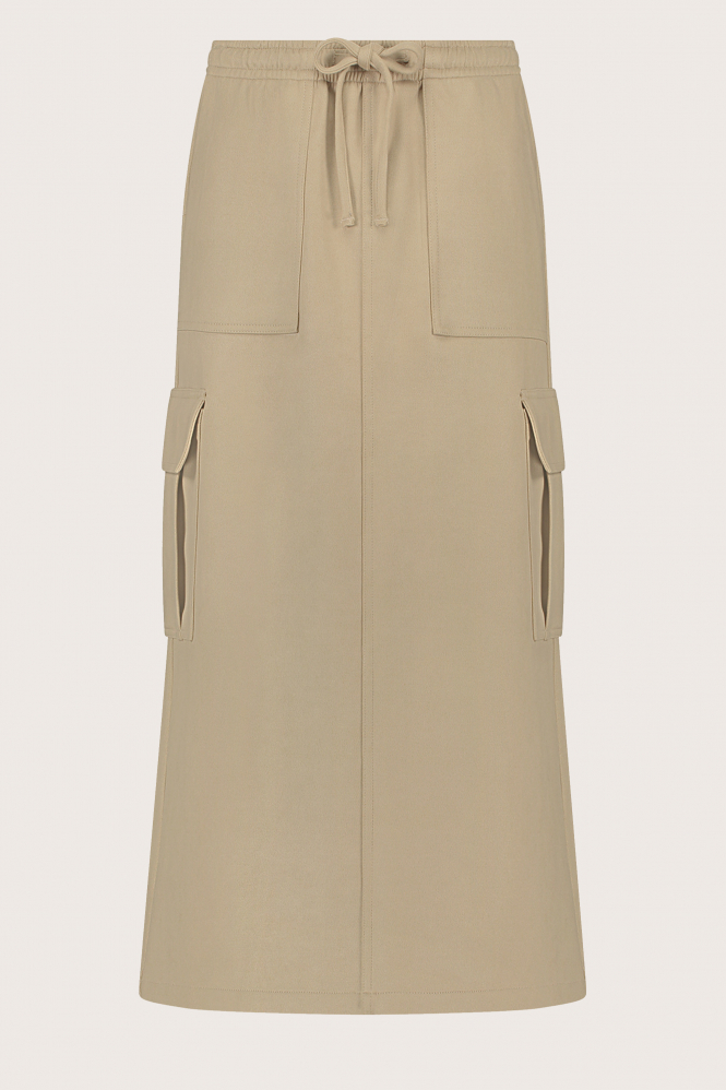 Nukus FW240715 Rok recht lang Beige
