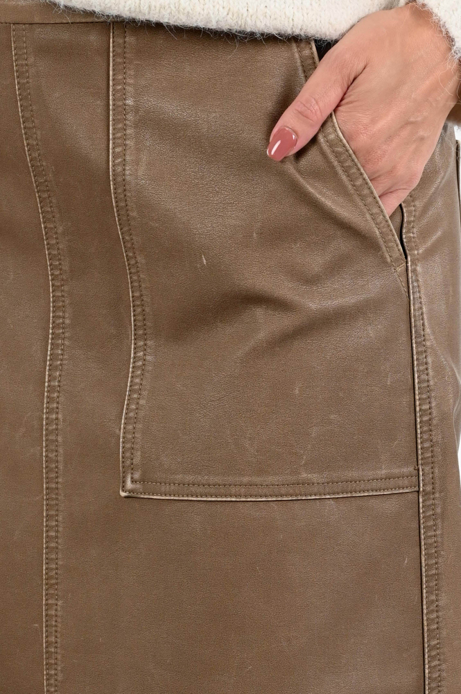 Nukus NKF10001 Rok recht lang Bruin
