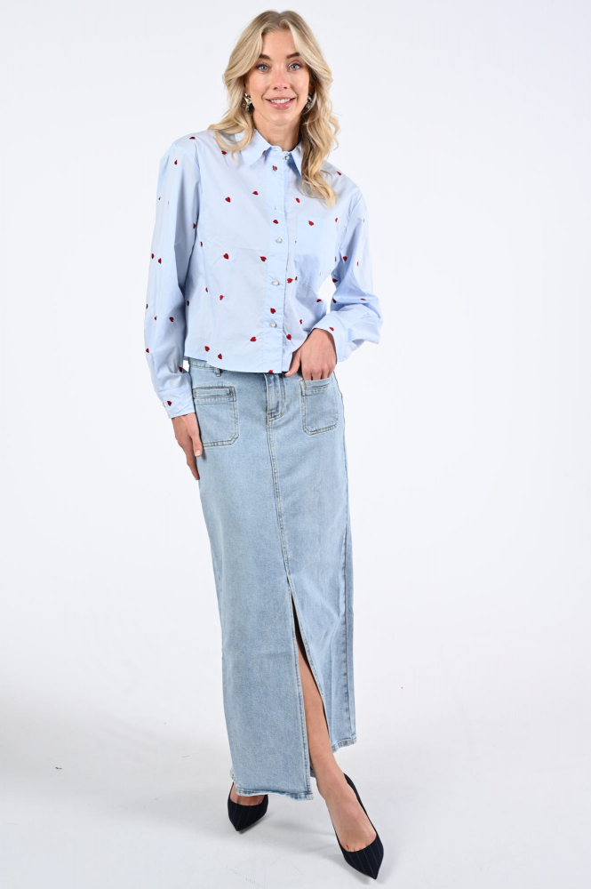 Geisha 56013-10 Rok recht lang Blauw