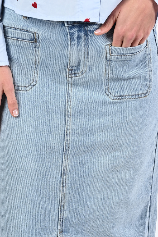 Geisha 56013-10 Rok recht lang Blauw