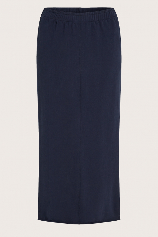 Penn & Ink W24F1503 Rok recht lang Blauw