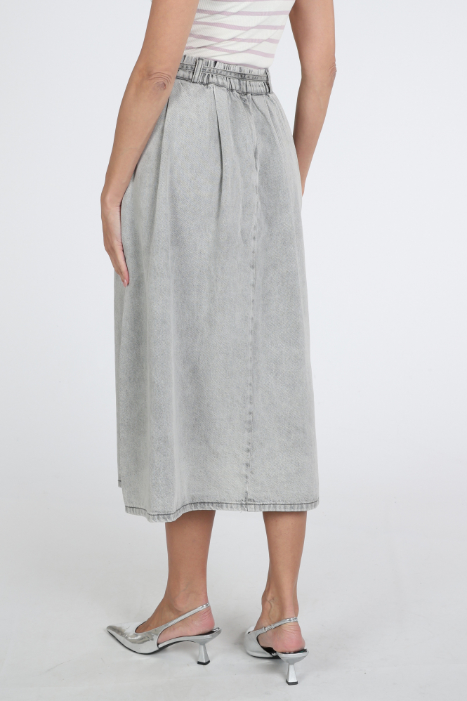 WithBlack WBLPENELOPE Rok recht lang Grijs