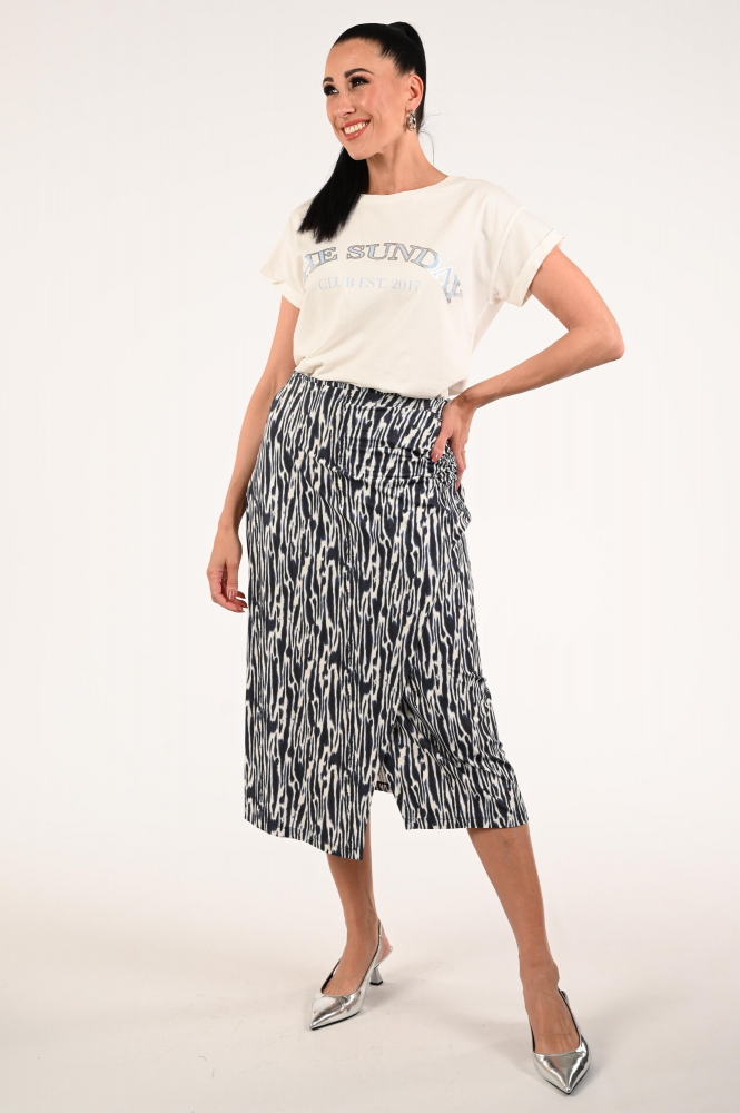 KYRA Fallon-s25 Rok recht lang Blauw