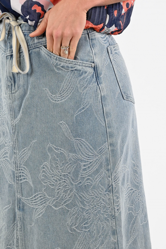 Geisha 66000-10 Rok recht lang Blauw