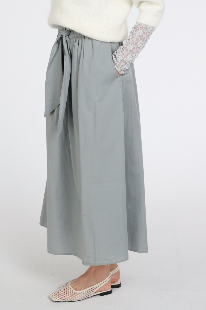 Penn & Ink S26Z837 Rok wijd lang Grijs