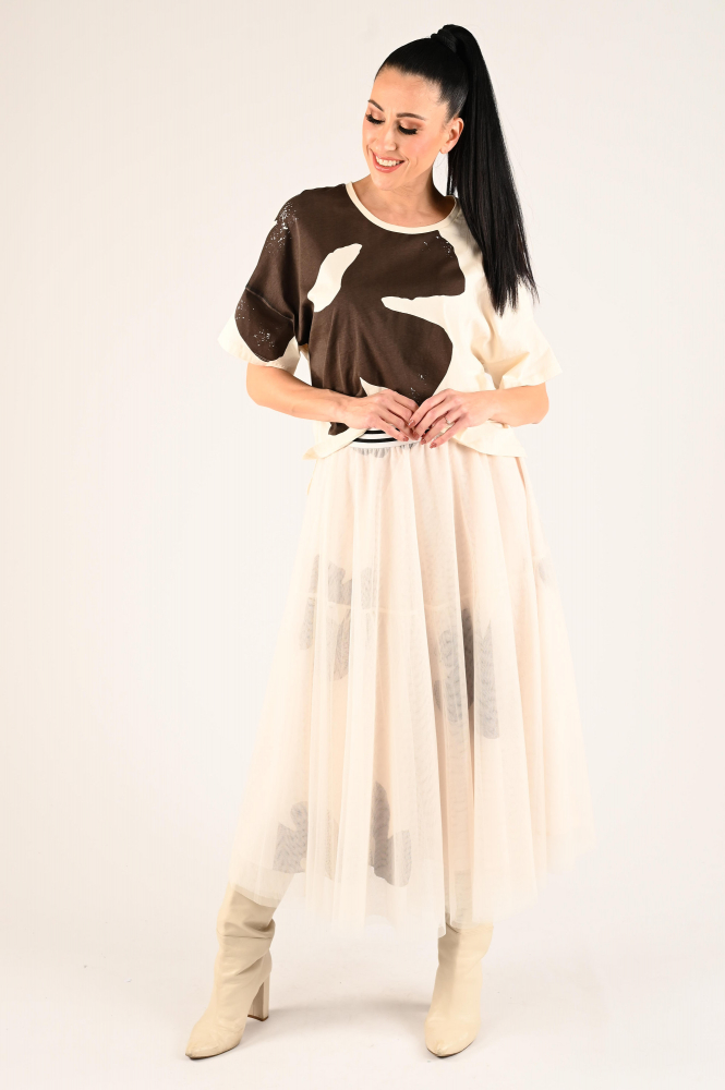 10 Days 20-102-5201 Rok wijd lang Wit