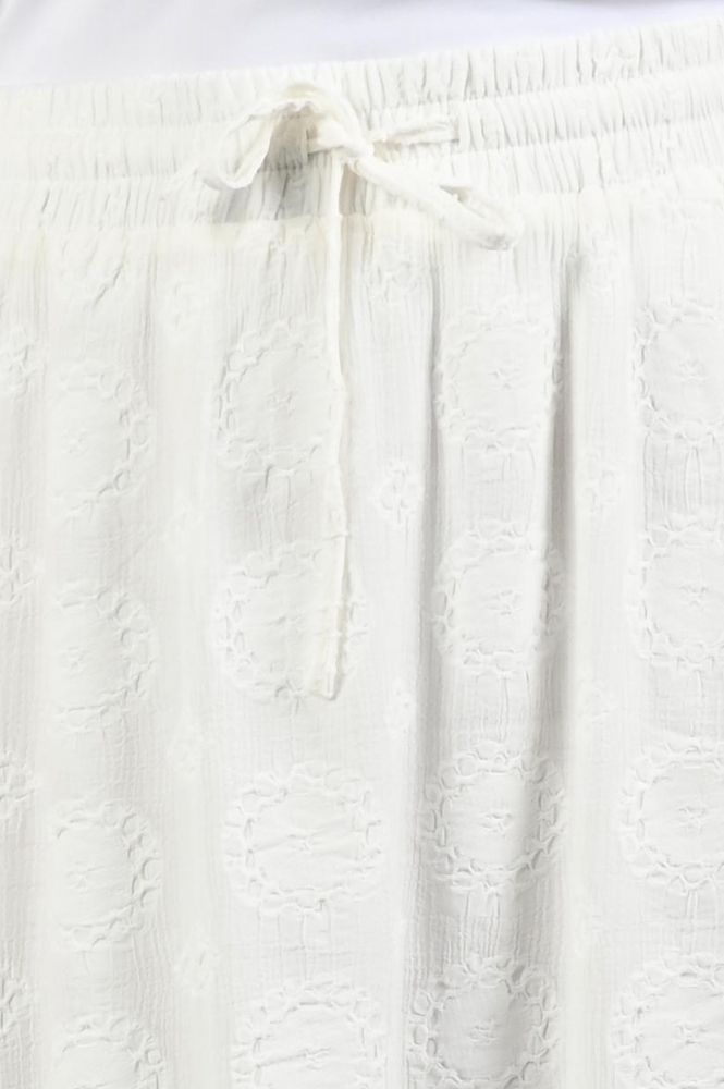 KYRA Pem-s25 Rok wijd lang Wit