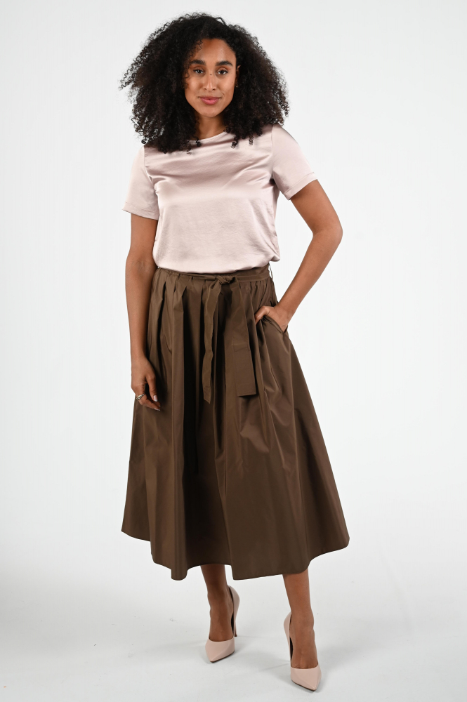 MaxMara Zarda mm10197 Rok wijd lang Bruin