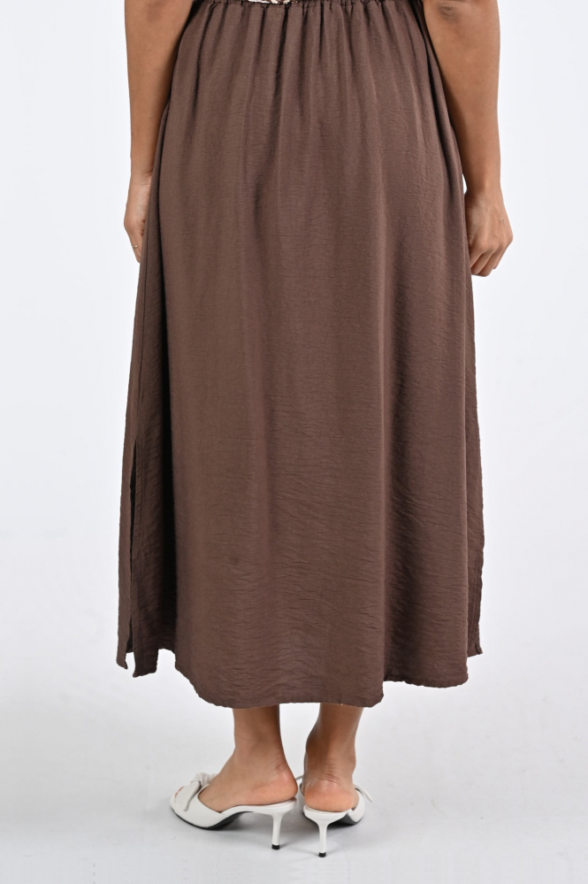 Geisha 66340-70 Rok wijd lang Bruin