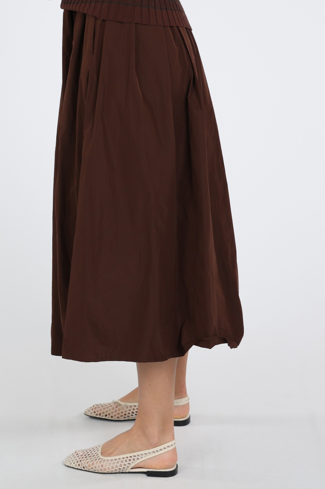 Luisa Cerano 548342-4208 Rok wijd lang Bruin