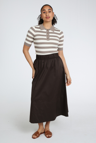 Neo Noir Yara Poplin skirt Bruin