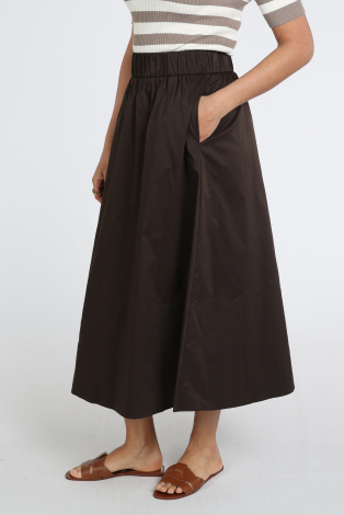 Neo Noir Yara Poplin skirt Bruin
