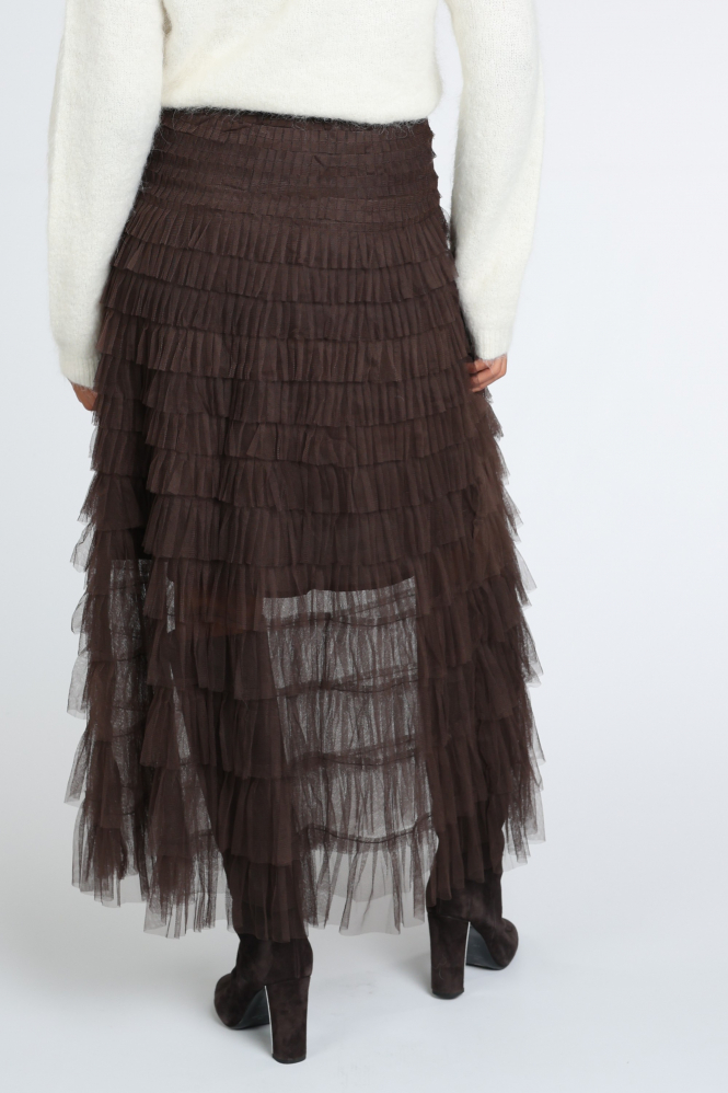 Co'couture 500622 Rok wijd lang Bruin