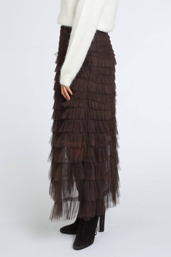 Co'couture 500622 Rok wijd lang Bruin