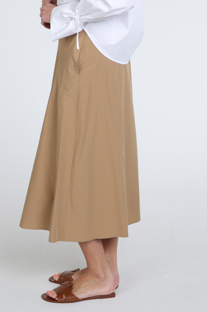 MaxMara zattera mm10406 Rok wijd lang Beige