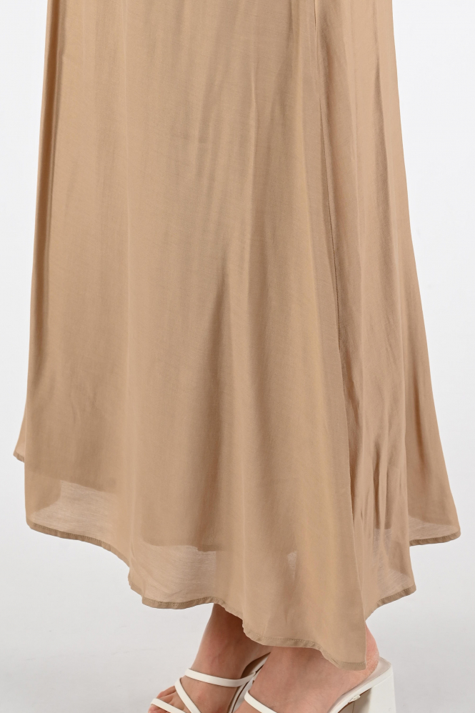 Nukus NKS10022 Rok wijd lang Bruin