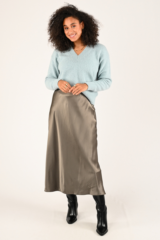 Luisa Cerano 508239-3644 Rok wijd lang Bruin