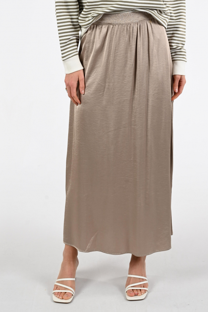 Nukus NKS09075 Rok wijd lang Bruin