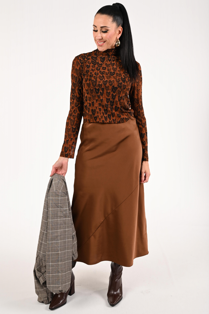 Co'couture 34209 Susan Rok wijd lang Bruin