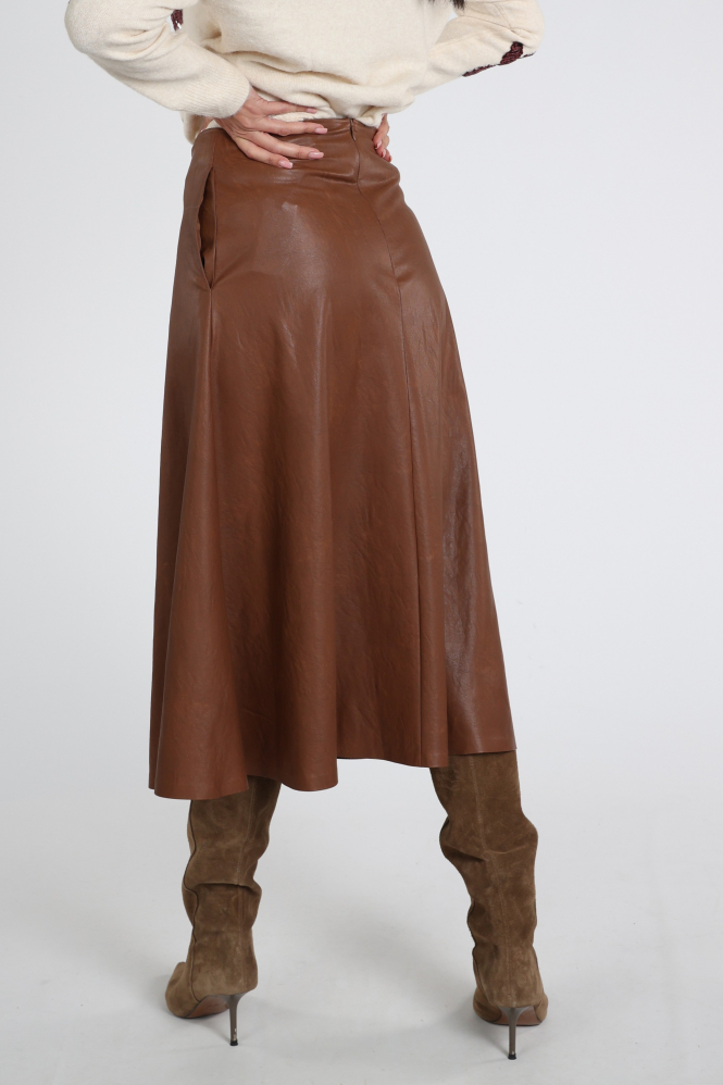 Caroline Biss 4706 Rok wijd lang Bruin