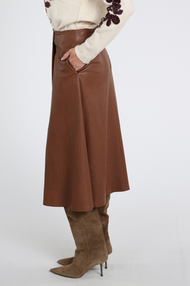 Caroline Biss 4706 Rok wijd lang Bruin