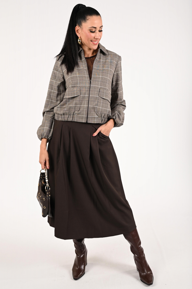 Co'couture 34222 Luna Rok wijd lang Bruin
