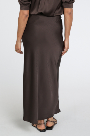 Neo Noir Vicky Heavy Sateen skirt Bruin