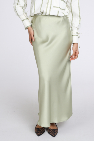 Neo Noir Vicky Heavy Sateen skirt Groen