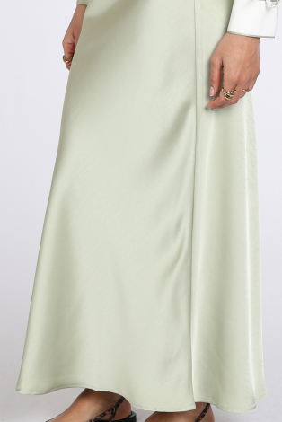 Neo Noir Vicky Heavy Sateen skirt Groen
