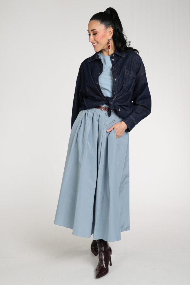 MaxMara formica mm10007 Rok wijd lang Blauw