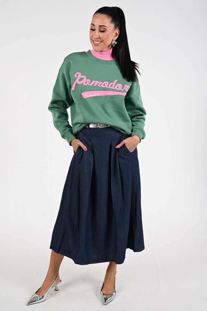 Co'couture AnyaCC denim skirt Rok wijd lang Blauw