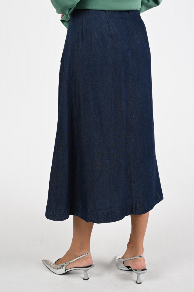 Co'couture AnyaCC denim skirt Rok wijd lang Blauw
