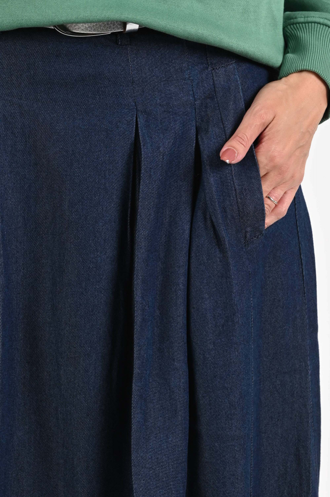 Co'couture AnyaCC denim skirt Rok wijd lang Blauw