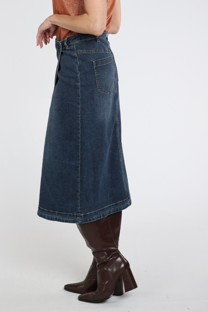 Geisha 66511-10 Rok wijd lang Blauw