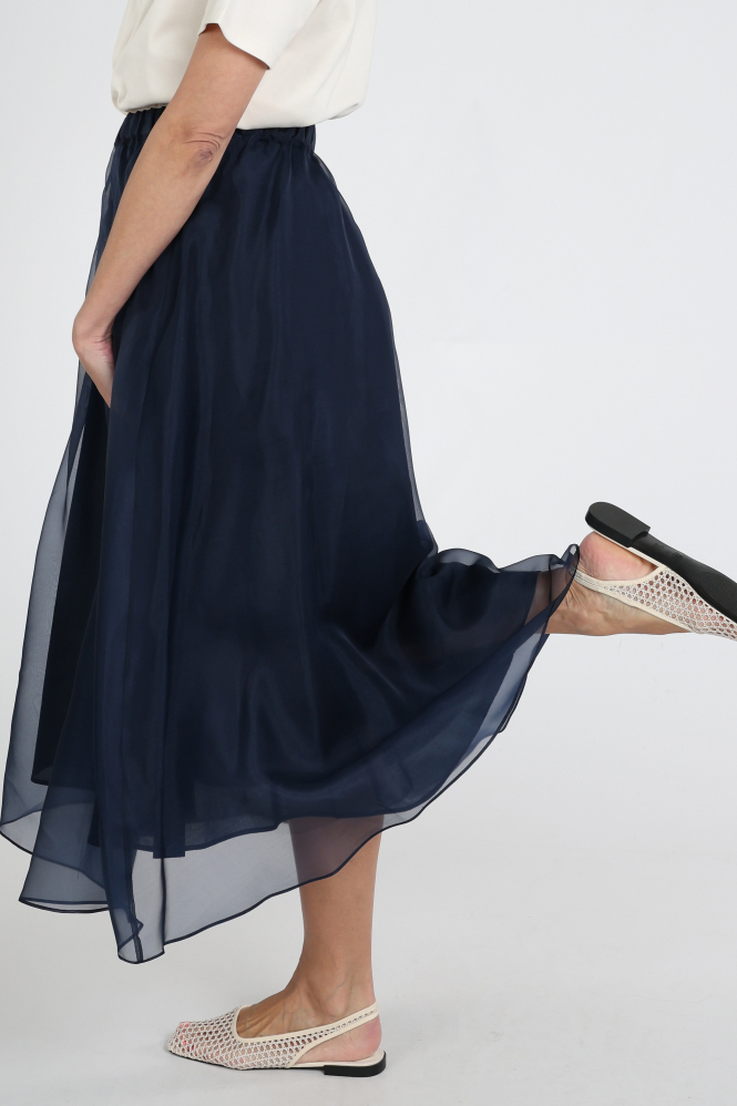 MaxMara visino mm100035 Rok wijd lang Blauw