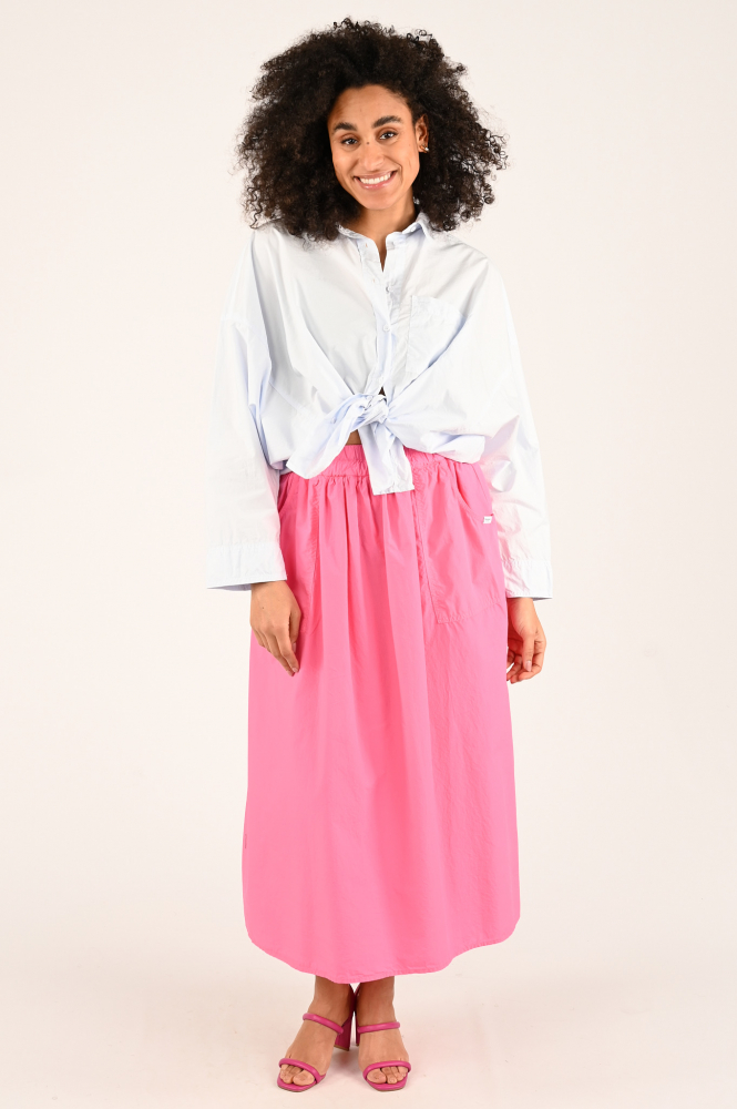Penn & Ink S24Z622 Rok wijd lang Roze